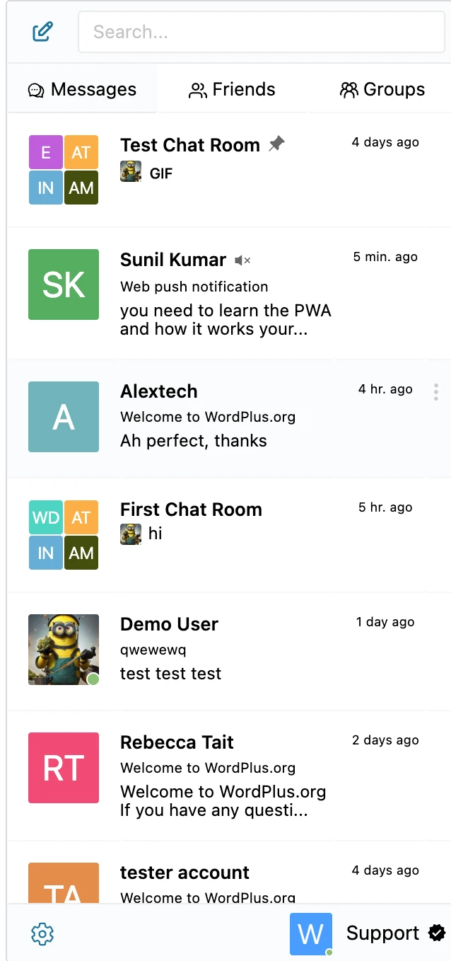 Larger Better Messages chat avatars after applying the CSS snippet