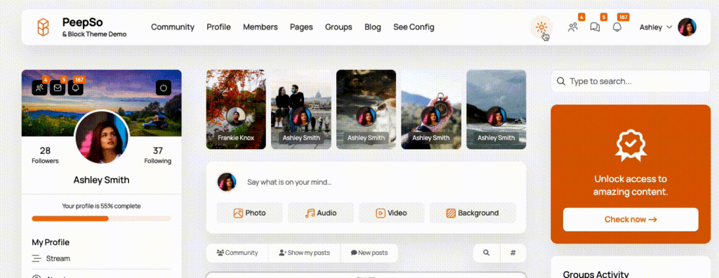 PeepSo Block Theme